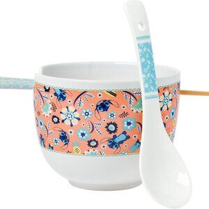 Silver Buffalo Disney Lilo and Stitch Flower and Leaves Pattern‎ Ceramic
